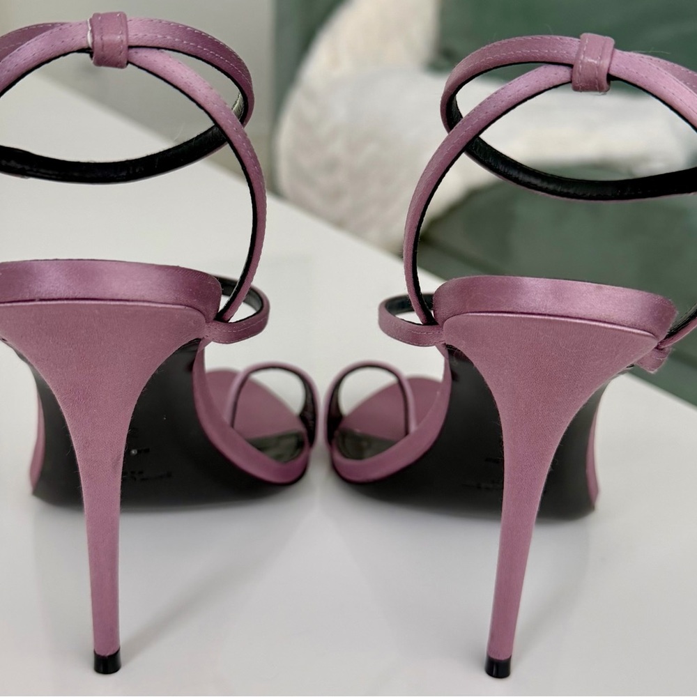 Saint Laurent ‘Dive’ ancient pink sandal heel size 37.5 - Picture 3 of 16